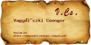 Vagyóczki Csongor névjegykártya
