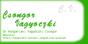 csongor vagyoczki business card