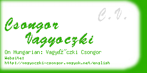 csongor vagyoczki business card